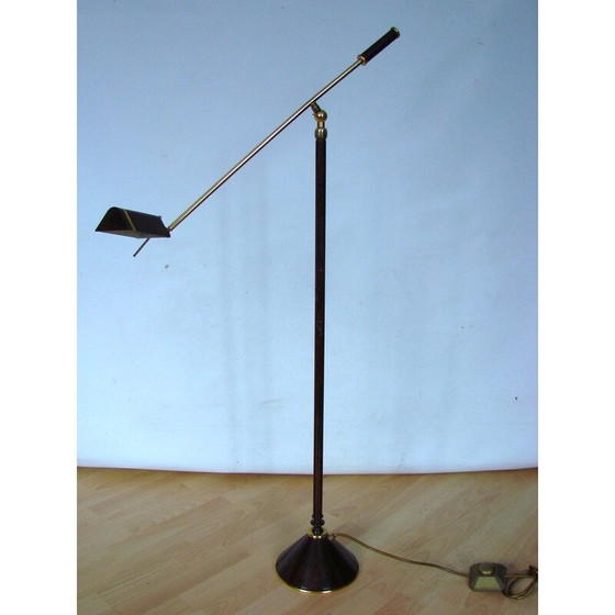 Image 1 of Vintage banquet floor lamp in brass and metal, 1970