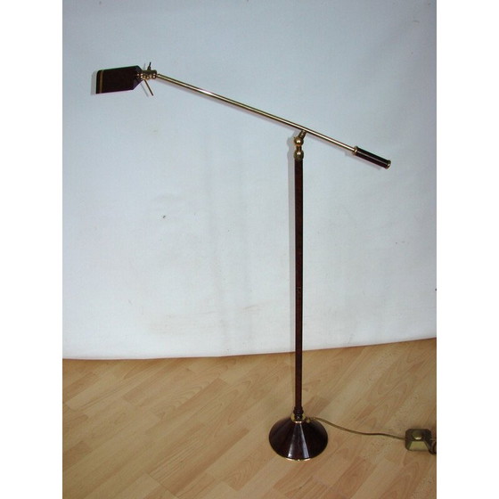 Image 1 of Vintage banquet floor lamp in brass and metal, 1970