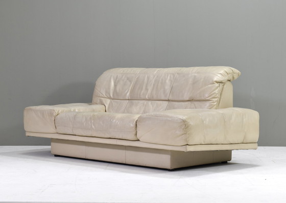 Image 1 of Rolf Benz 2-seat sofa in Ivory Cream White Leather - Germany, circa 1980-1990