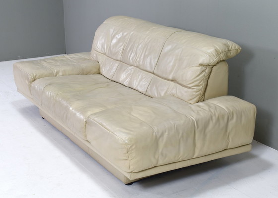 Image 1 of Rolf Benz 2-seat sofa in Ivory Cream White Leather - Germany, circa 1980-1990