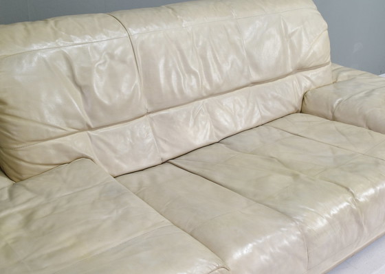 Image 1 of Rolf Benz 2-seat sofa in Ivory Cream White Leather - Germany, circa 1980-1990