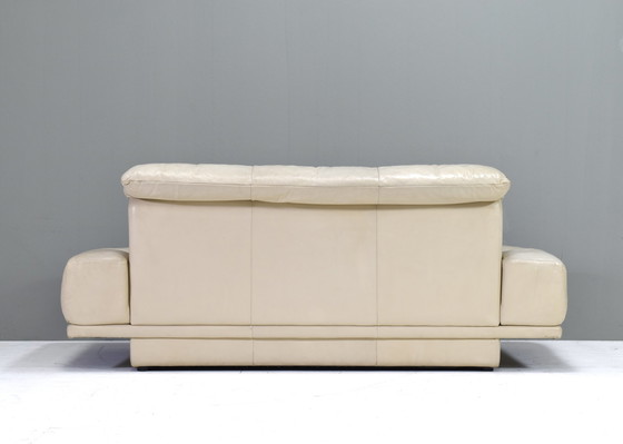 Image 1 of Rolf Benz 2-seat sofa in Ivory Cream White Leather - Germany, circa 1980-1990