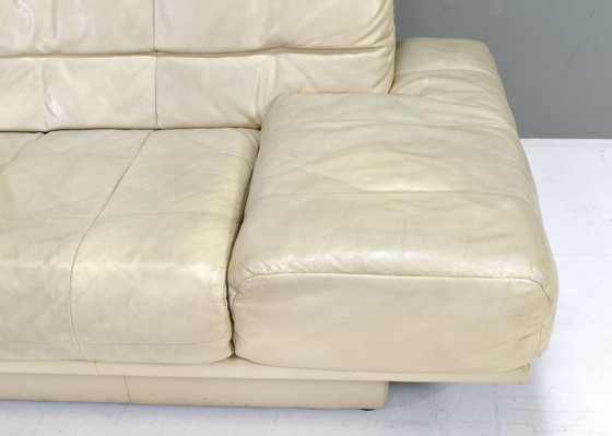 Image 1 of Rolf Benz 2-seat sofa in Ivory Cream White Leather - Germany, circa 1980-1990