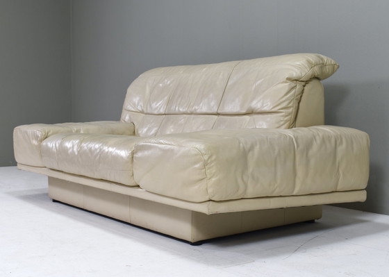 Image 1 of Rolf Benz 2-seat sofa in Ivory Cream White Leather - Germany, circa 1980-1990