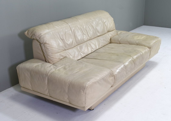 Image 1 of Rolf Benz 2-seat sofa in Ivory Cream White Leather - Germany, circa 1980-1990