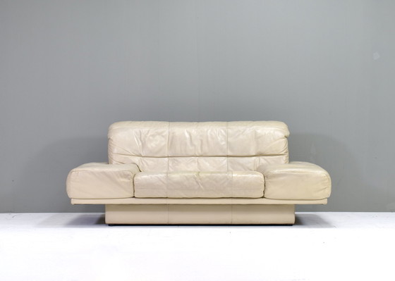 Image 1 of Rolf Benz 2-seat sofa in Ivory Cream White Leather - Germany, circa 1980-1990