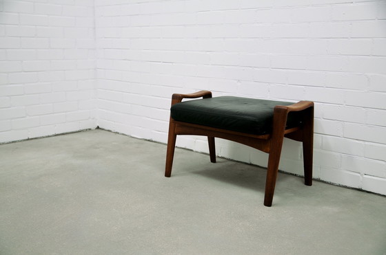 Image 1 of Tabouret en teck et cuir Arne Wahl Iversen