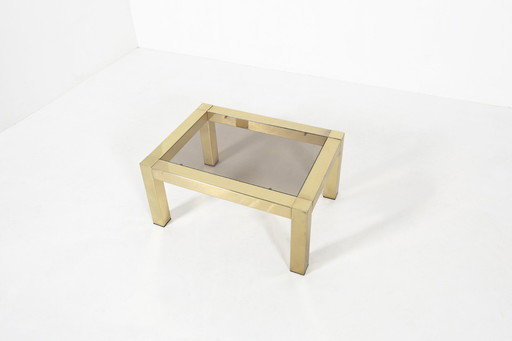 Gold Plated Coffee Table From Belgo Chrom, 1970S