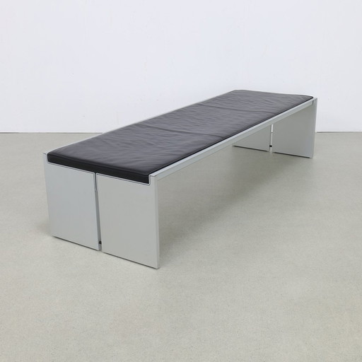 Bq 01 Museum Bench In Leather By Wim Quist For Spectrum, 1970S