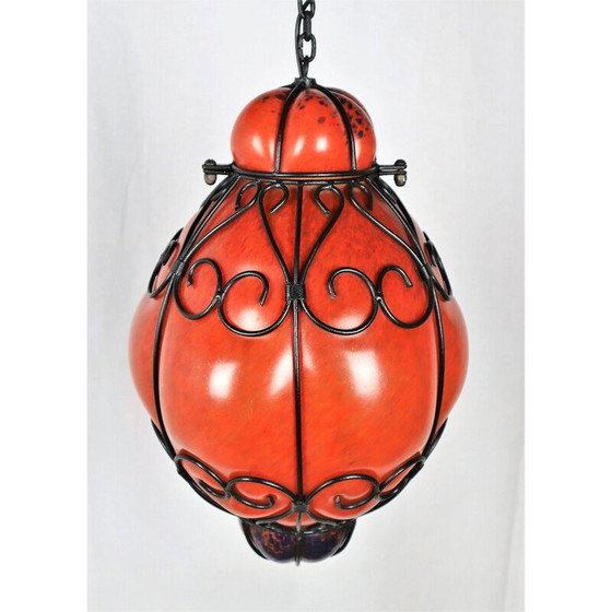 Image 1 of Vintage Venetian lantern in blown Murano glass, 1970
