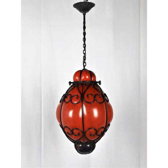 Image 1 of Vintage Venetian lantern in blown Murano glass, 1970