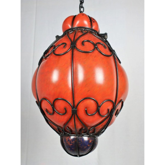 Image 1 of Vintage Venetian lantern in blown Murano glass, 1970