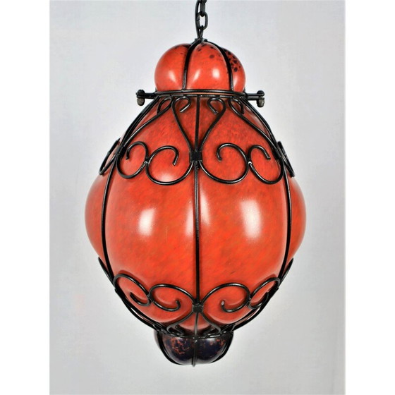Image 1 of Vintage Venetian lantern in blown Murano glass, 1970