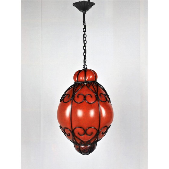 Image 1 of Vintage Venetian lantern in blown Murano glass, 1970