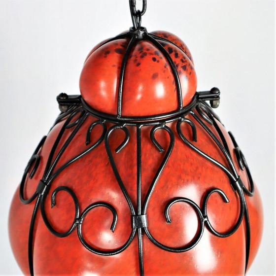 Image 1 of Vintage Venetian lantern in blown Murano glass, 1970