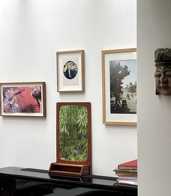 Image 1 of Small Danish teak mirror 1960