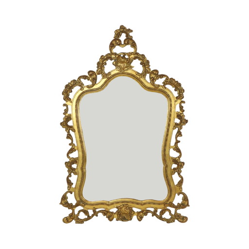 Miroir baroque français doré de style rococo