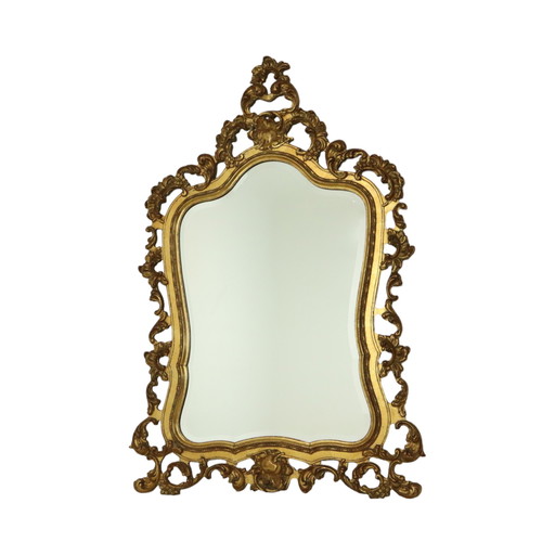 Miroir baroque français doré de style rococo