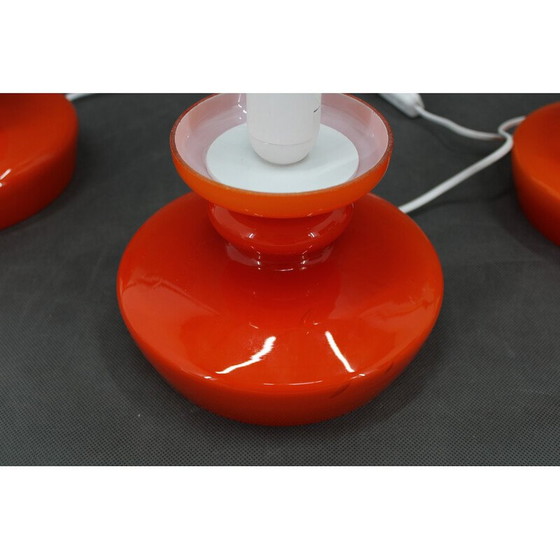 Image 1 of Set of 3 vintage opaline glass table lamps by Stepan Tabery, Czechoslovakia 1970