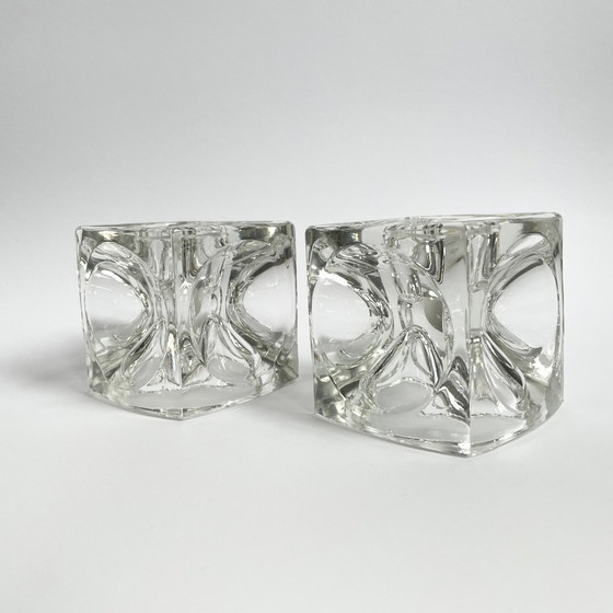 Image 1 of 2 X Sklo Candlestick Holders By Rudolf Jurnikl