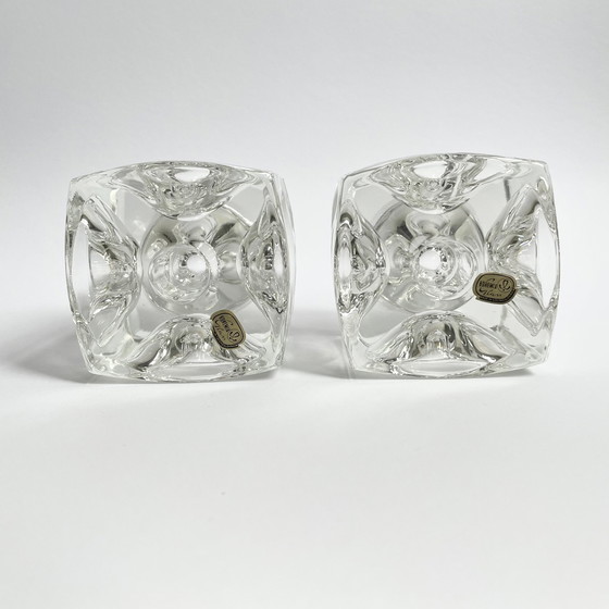 Image 1 of 2 X Sklo Candlestick Holders By Rudolf Jurnikl