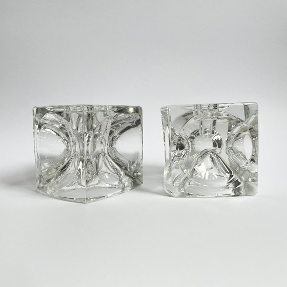 Image 1 of 2 X Sklo Candlestick Holders By Rudolf Jurnikl