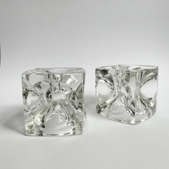 Image 1 of 2 X Sklo Candlestick Holders By Rudolf Jurnikl