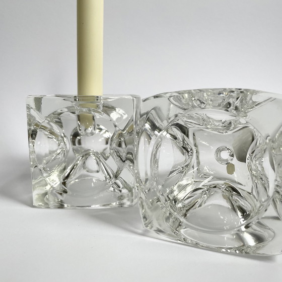 Image 1 of 2 X Sklo Candlestick Holders By Rudolf Jurnikl