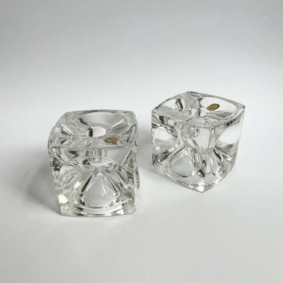 Image 1 of 2 X Sklo Candlestick Holders By Rudolf Jurnikl