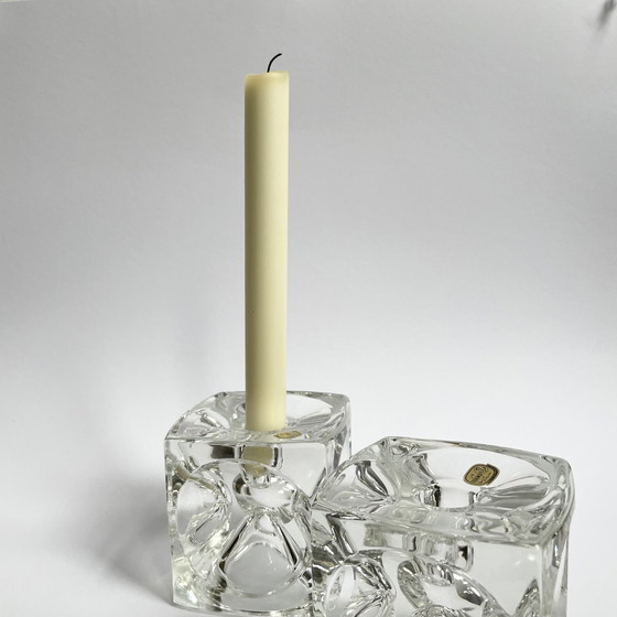 Image 1 of 2 X Sklo Candlestick Holders By Rudolf Jurnikl