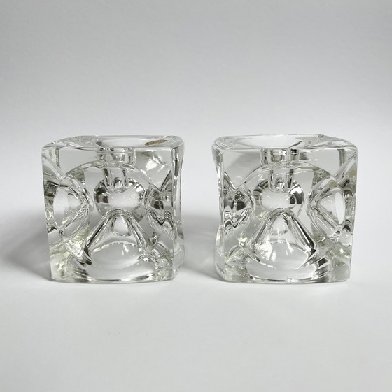 Image 1 of 2 X Sklo Candlestick Holders By Rudolf Jurnikl