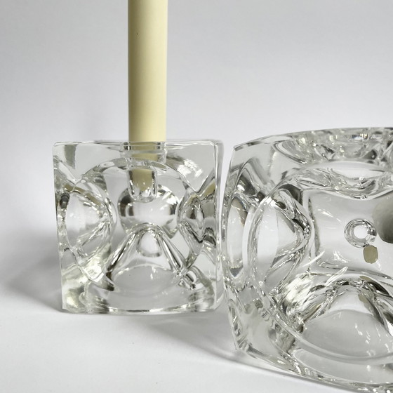 Image 1 of 2 X Sklo Candlestick Holders By Rudolf Jurnikl