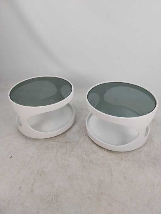 2 X Spaceage Plastic Side Table Nebu By Erik Van Buijtenen