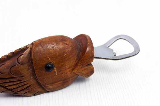 Image 1 of Vintage Wooden "Poisson" Bottle Opener, France 1960