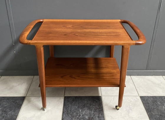 Image 1 of Teak Serving Trolley By Niels Otto Moller Denmark 1960S Old Store Stock