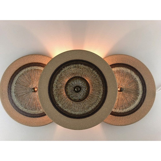 Image 1 of Lampada da parete vintage in gres di Noomi Backhausen e Paul Brandborg per Søholm, Danimarca 1960