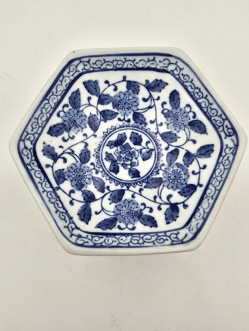 Antique Blue And White Fruit Bowl