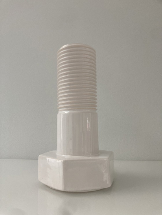 Image 1 of Screw It! Vase Of White Ceramic, Dutch Design