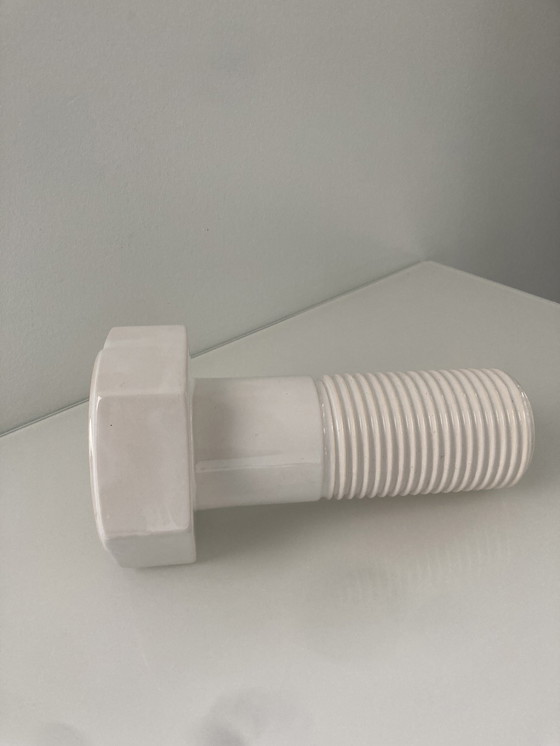 Image 1 of Screw It! Vase Of White Ceramic, Dutch Design
