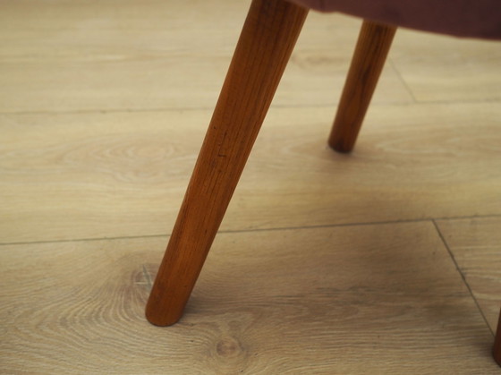 Image 1 of Set Of Three Pink Footstools, Danish Design, 1960S, Production: Denmark