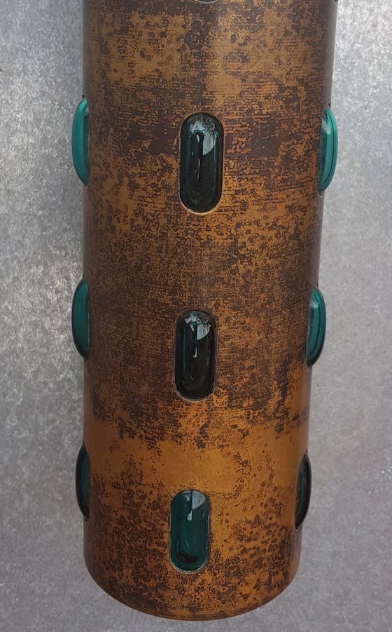 Image 1 of Glass Vase In Copper Casing in the style of Nanny Still For Raak, 1970S