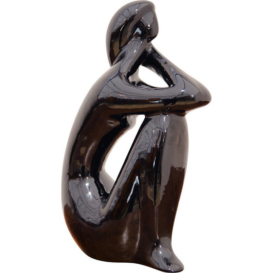 Image 1 of Vintage ceramic sculpture of a naked girl by Jitka Forejtová, Czechoslovakia 1960