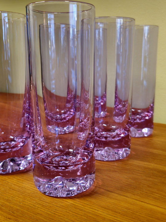 Image 1 of 6X Murano Alexanderite Neodymium Long Drink Glass Water Glasses