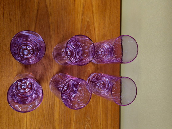 Image 1 of 6X Murano Alexanderite Neodymium Long Drink Glass Water Glasses