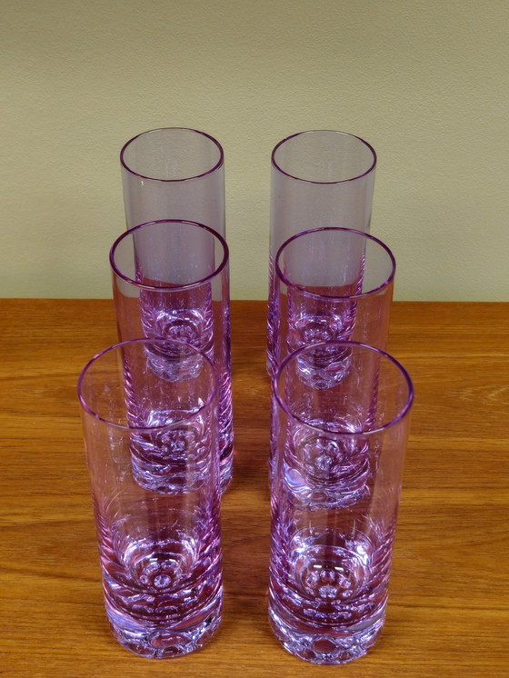 Image 1 of 6X Murano Alexanderite Neodymium Long Drink Glass Water Glasses