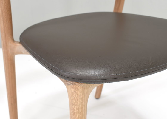 Image 1 of Artisan Neva light chair in Oak and Taupe leather, Bosnia