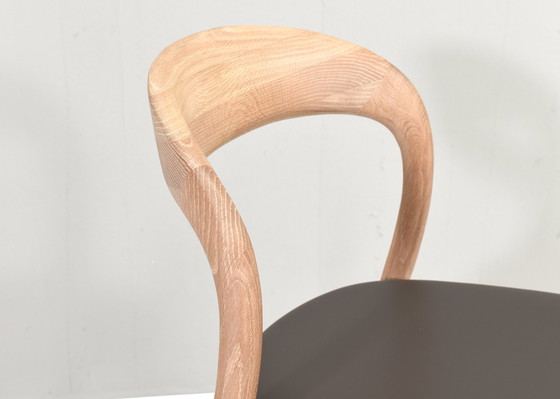 Image 1 of Artisan Neva light chair in Oak and Taupe leather, Bosnia