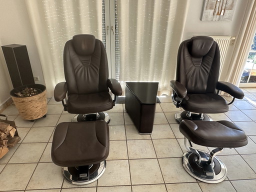 Recaro armchair with footrest and side table