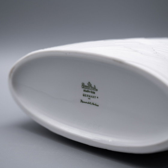 Image 1 of Rare Rosenthal Rosamunde Nairac Bisque Porcelain Anemone Vase OP Art H 23 cm