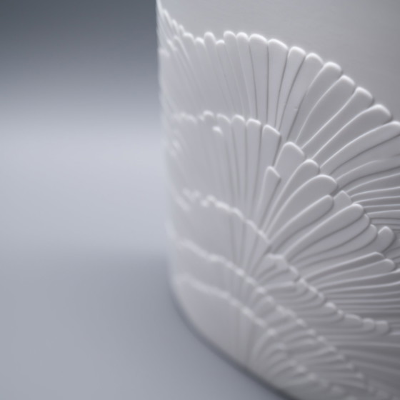 Image 1 of Rare Rosenthal Rosamunde Nairac Bisque Porcelain Anemone Vase OP Art H 23 cm